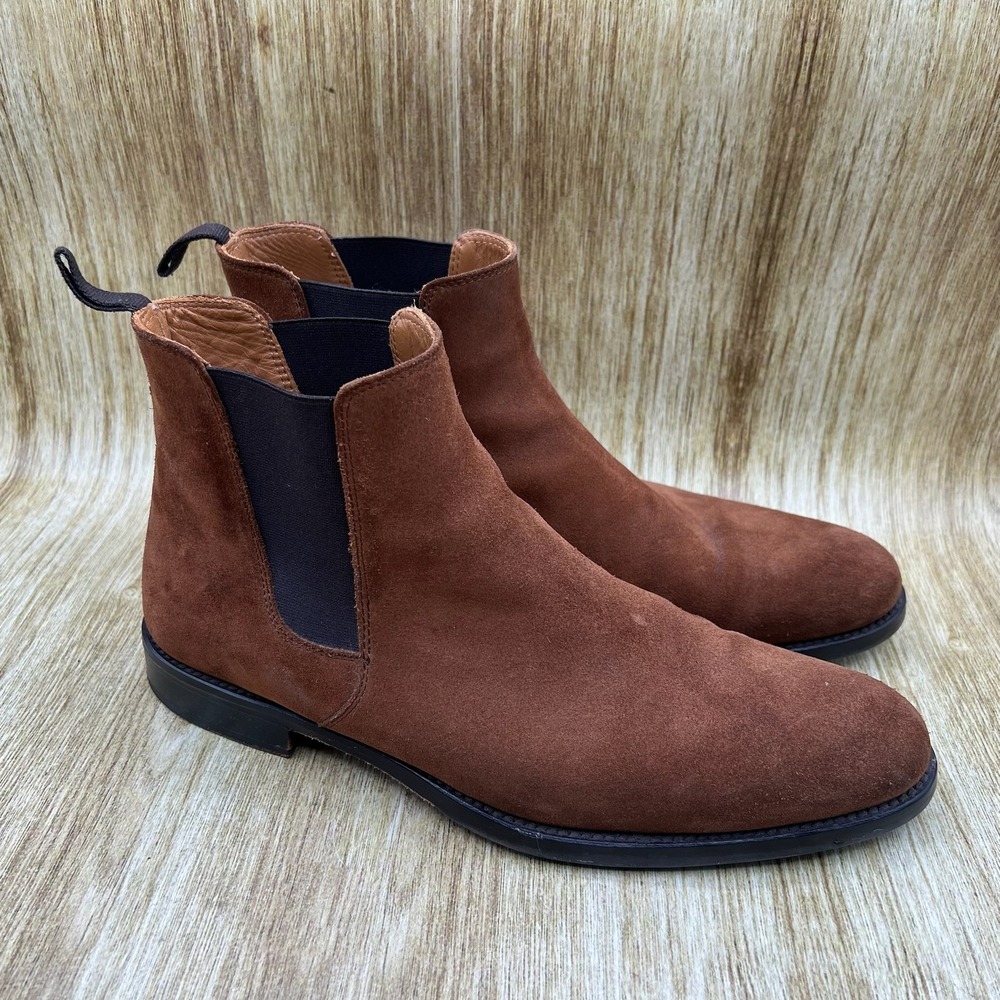 Oro Chelsea Boots Men's Size 8 Brown Suede Handcrafted Spain Ankle Boot